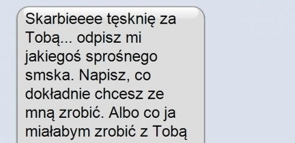 Sprośny sms