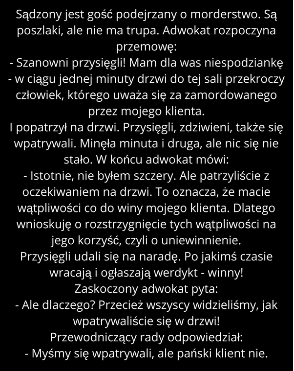 Spostrzegawczość to podstawa 