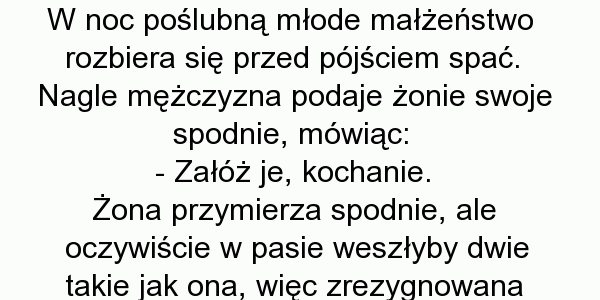 Nietypowa noc poślubna