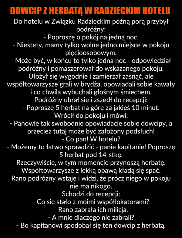 Dowcip z herbatą 
