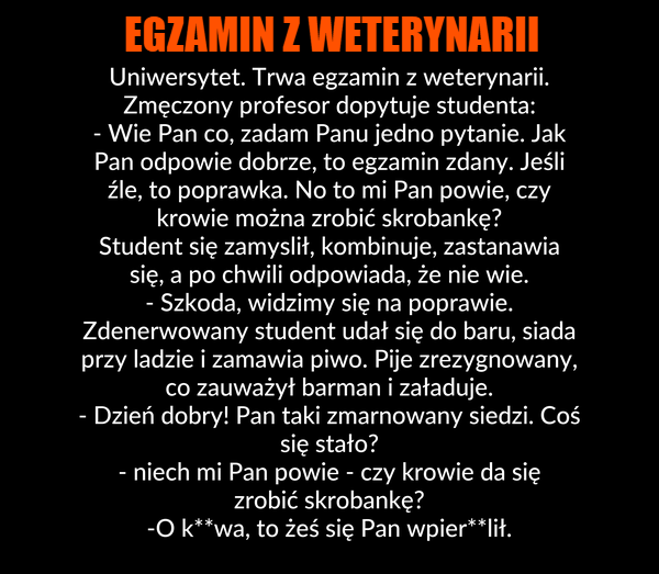 Egzamin z weterynarii 