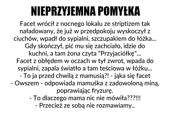 Nieprzyjemna pomyłka