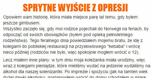 Sprytne wyjście z opresji 