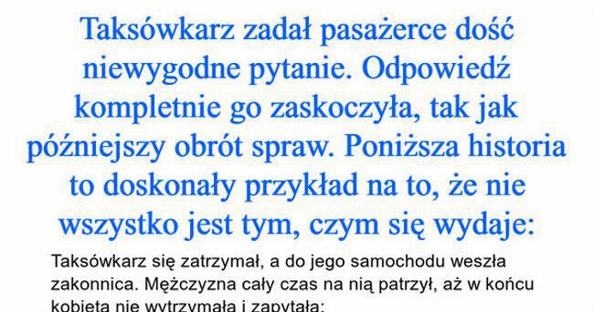 Taksówkarz i zakonnica 