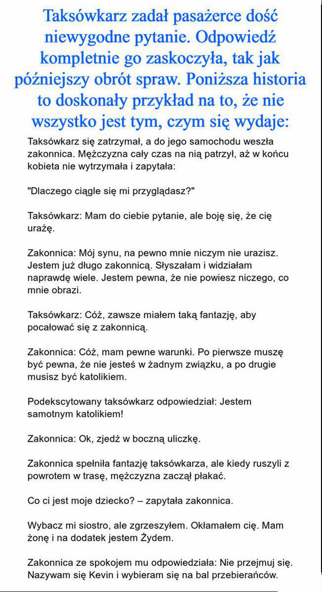 Taksówkarz i zakonnica 