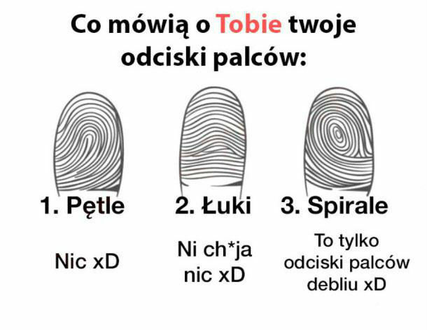 Sprawdź, co mówią o Tobie Twoje odciski palców 