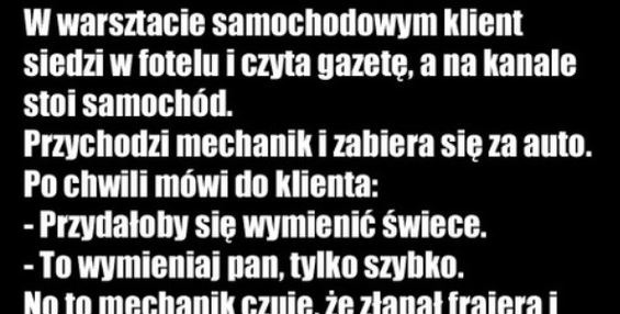 Tego się mechanik nie spodziewał 