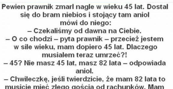 Prawnik trafia do nieba