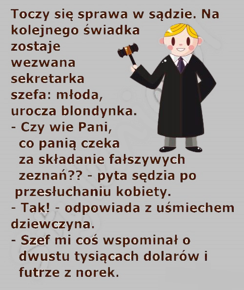 Blondynka w sądzie 