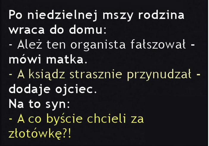 Świetne podsumowanie syna 