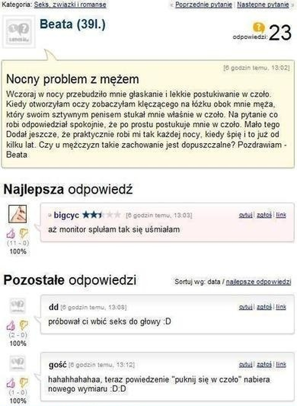Nocny problem z mężem 