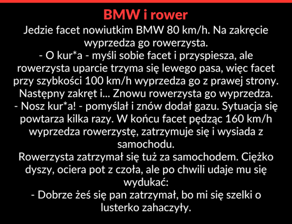 Pędzący rowerzysta 