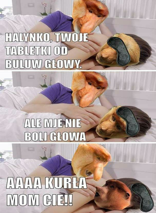 Janusz i Halynka w łóżku
