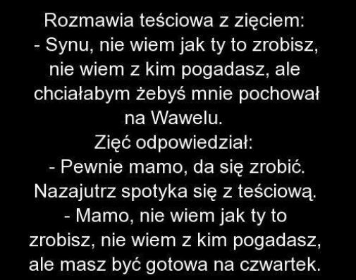 Życzenie teściowej