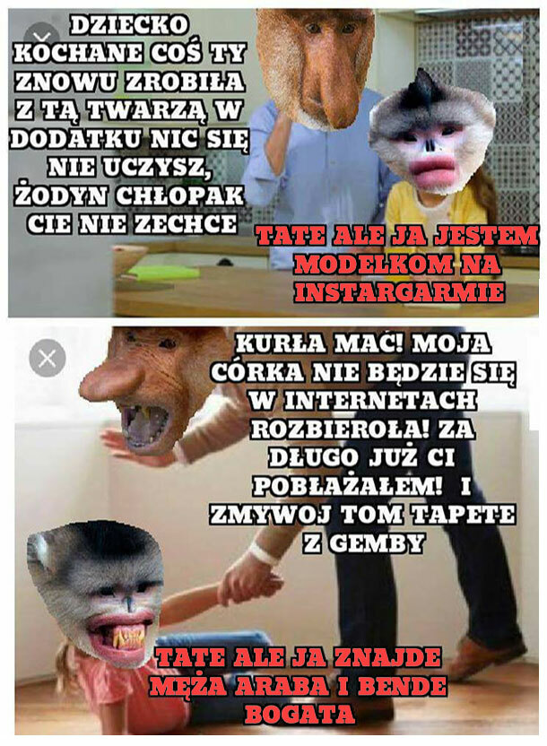 Tate, jestem modelkom