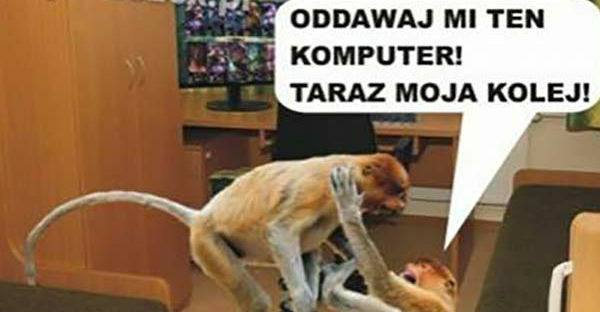Kłótnia z bracikiem o komputer