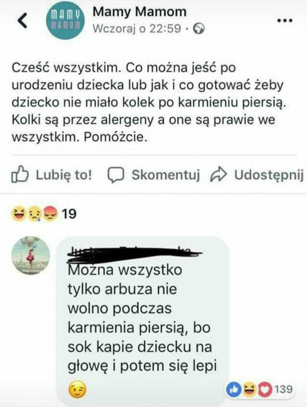 Genialny komentarz mamuśki