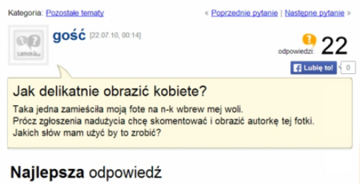 Jak delikatnie obrazić kobietę 