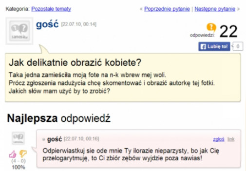 Jak delikatnie obrazić kobietę 