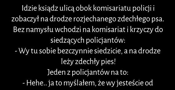 Kawał o policjantach i księdzu 