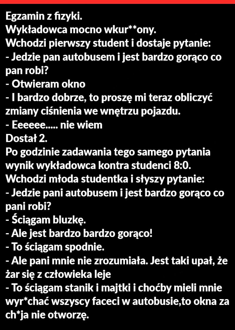 Egzamin z fizyki 