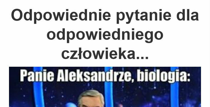 Odpowiednie pytanie 