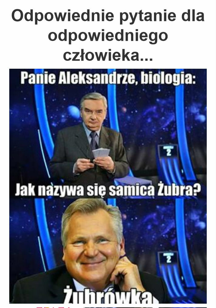 Odpowiednie pytanie 