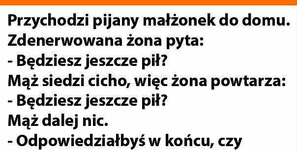 Mąż po imprezie 