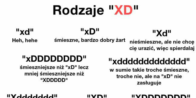 Rodzaje xd