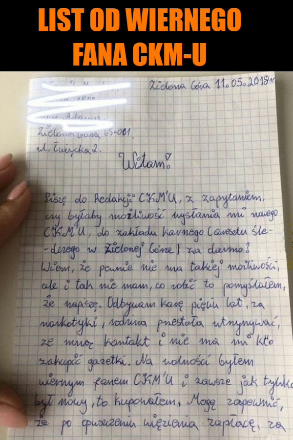 List od wiernego fana