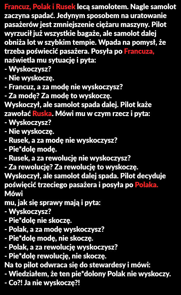 Polak nie wyskoczy?