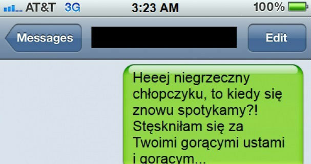 Napisała pod zły numer...
