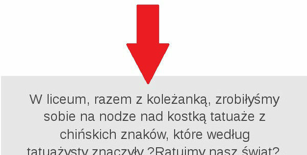 Tatuaże z chińskich znaków
