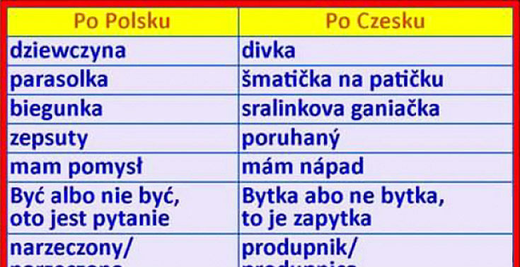 Język czeski zawsze śmieszy