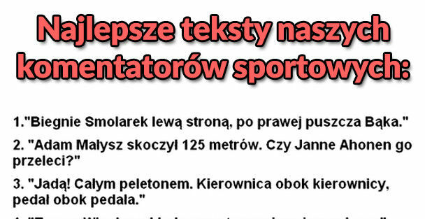 Najlepsze teksty naszych komentatorów sportowych