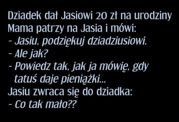 Przykład idzie z góry 