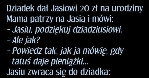 Przykład idzie z góry 