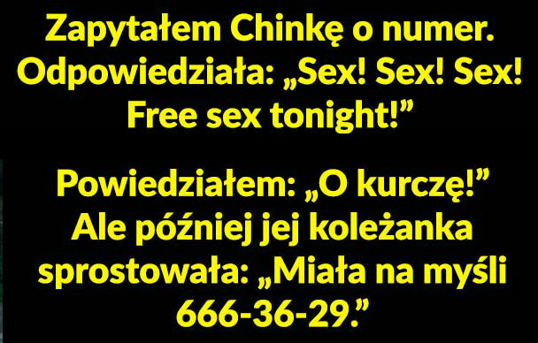 Trochę źle ją zrozumiał 