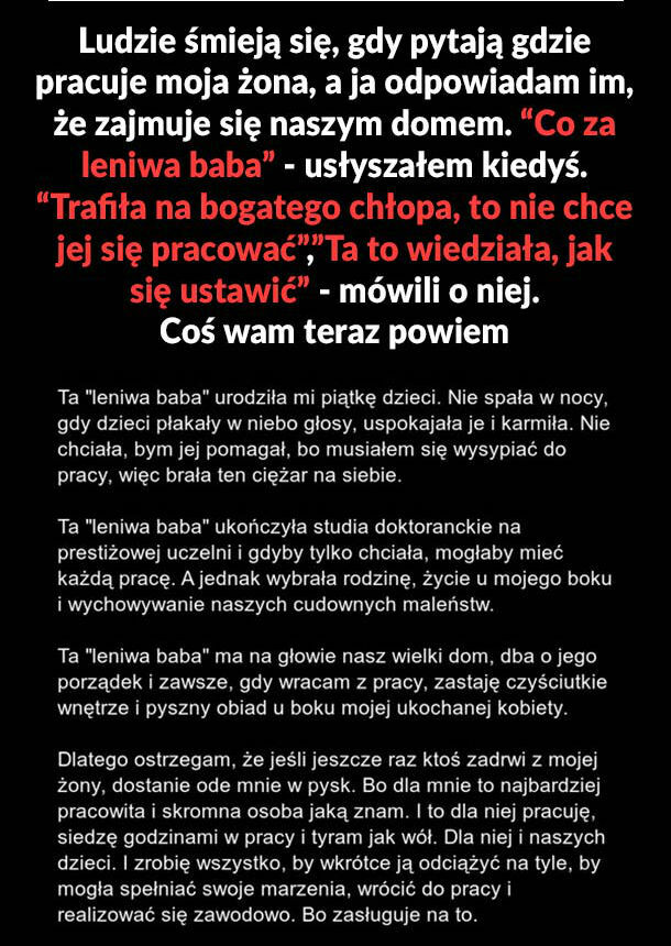 Praca żony