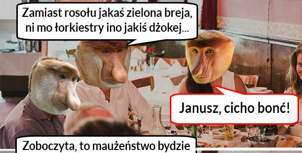 Niezadowolony Janusz na weselu 