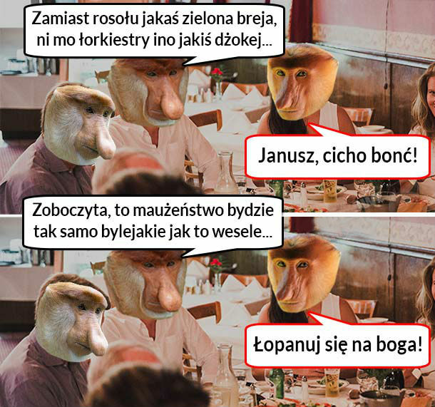 Niezadowolony Janusz na weselu 