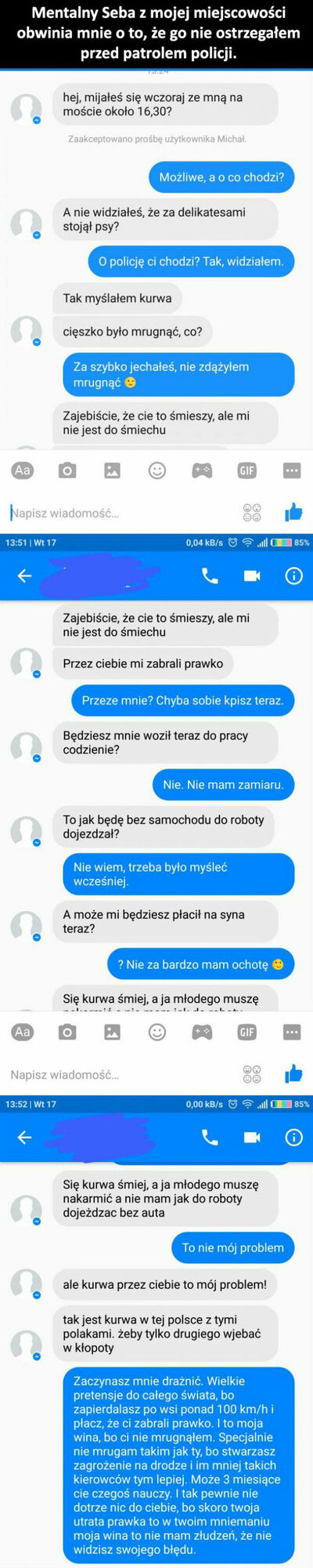 Seba się obraził 