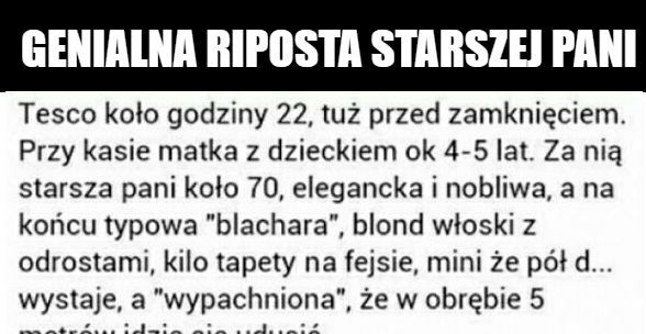 Prawdziwie cięta riposta 