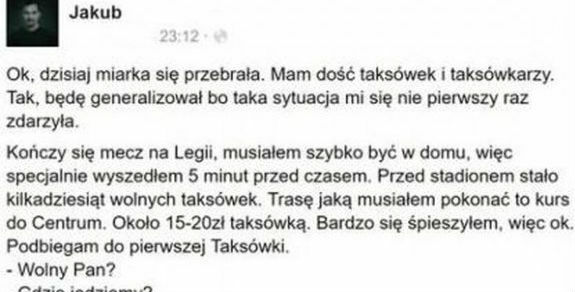 Taryfiarzom już dziękujemy