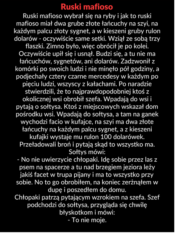 Tak się załatwia sprawy z mafioso 