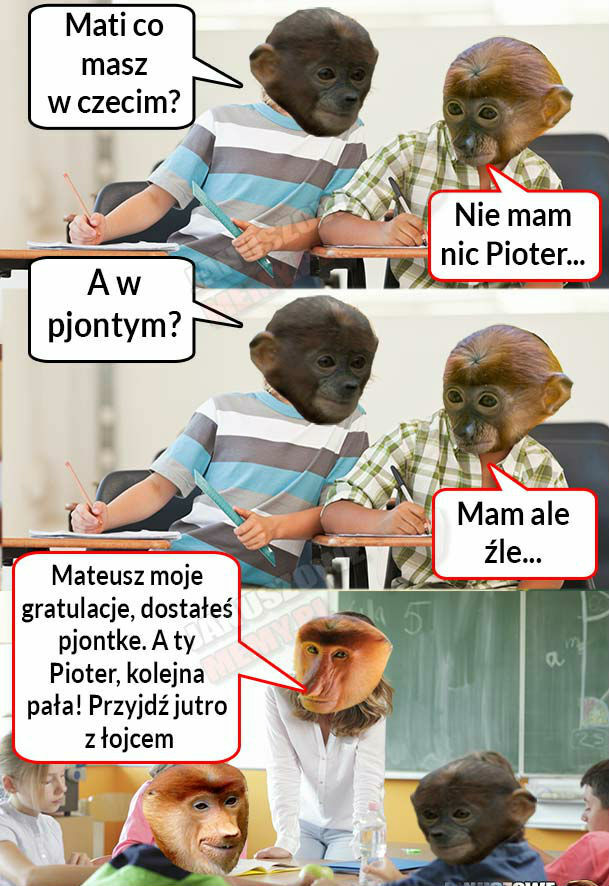 W każdej klasie jest taki Mati :D 