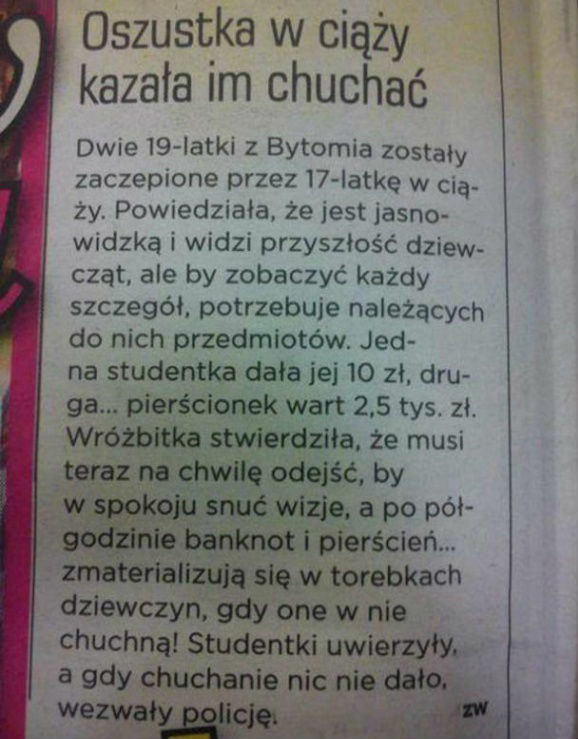 Piękna pani, ja powróżyć :D 