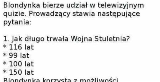 Jesteś mądrzejszy od blondynki? 