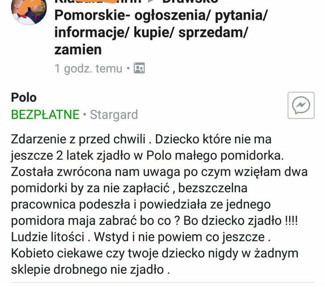 Dziecko jeść musi