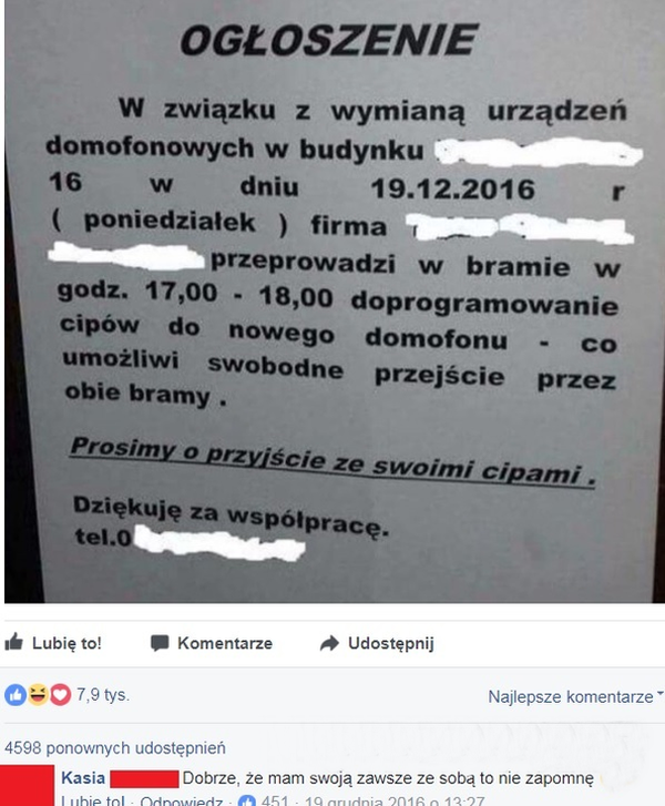 Nietypowe ogłoszenie 